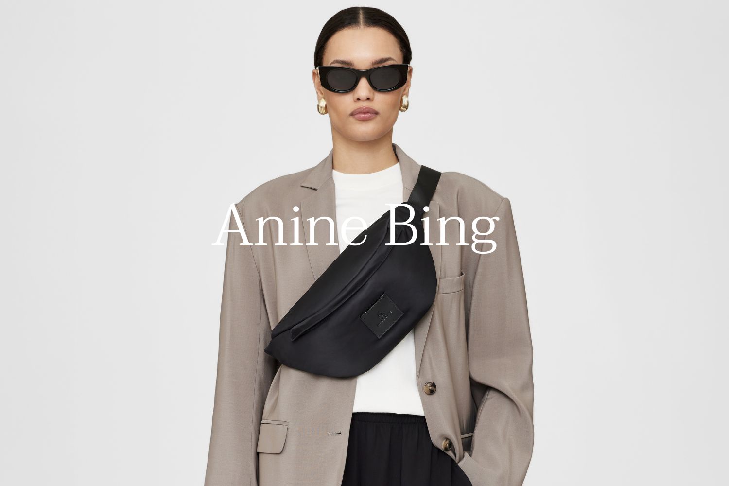 Anine Bing | Siena Sunglasses - Black with Gold