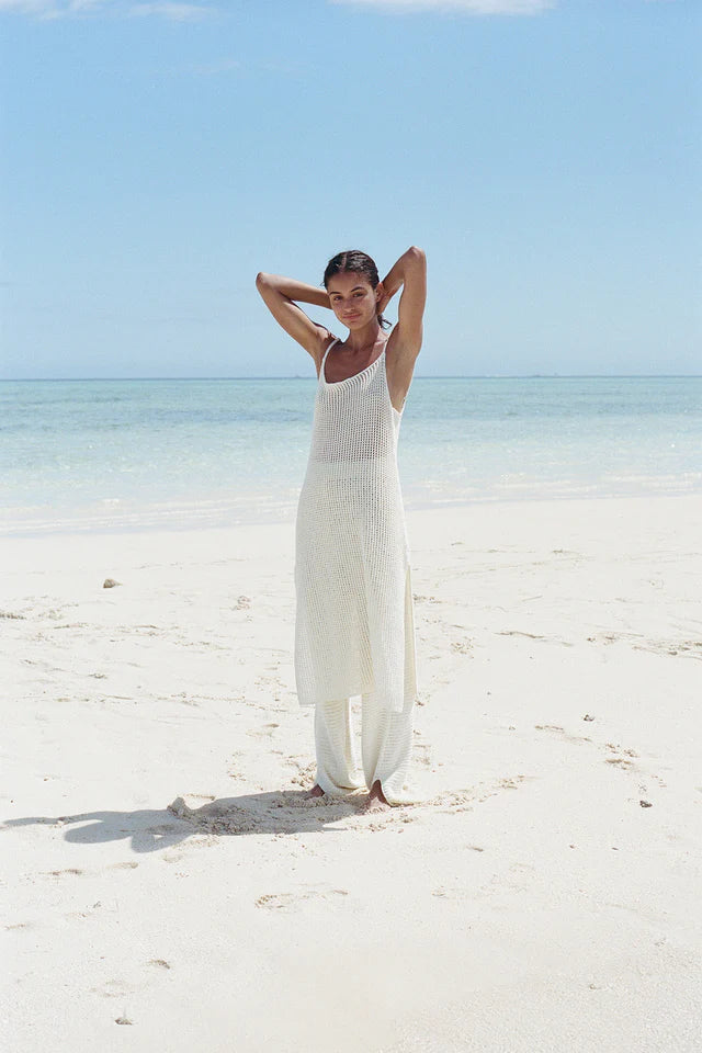 Zulu & Zephyr Milk Cotton Crochet Dress