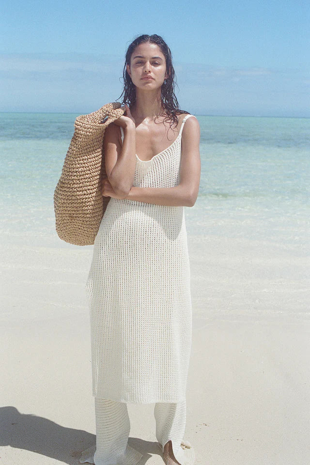 Zulu & Zephyr Milk Cotton Crochet Dress