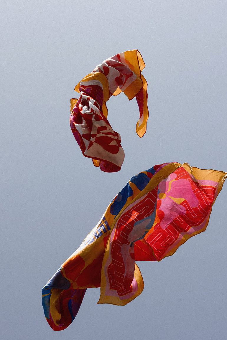 Summi Summi Silk Scarf Melted Blooms