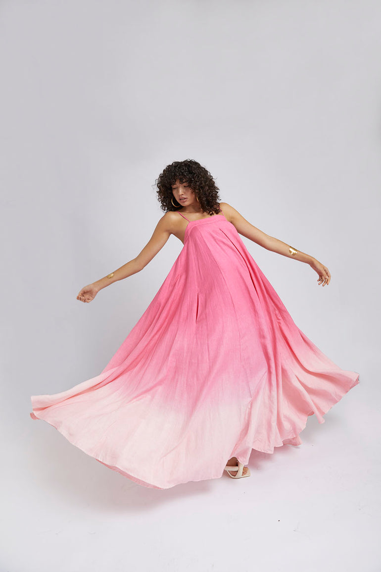 Summi Summi Bloom Maxi Dress Pink Fade