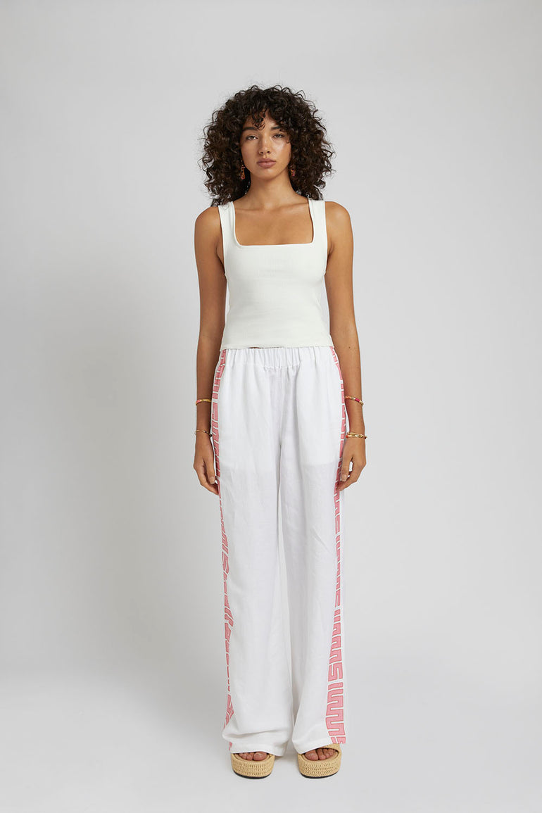 Summi Summi Square Tank Top White Sand