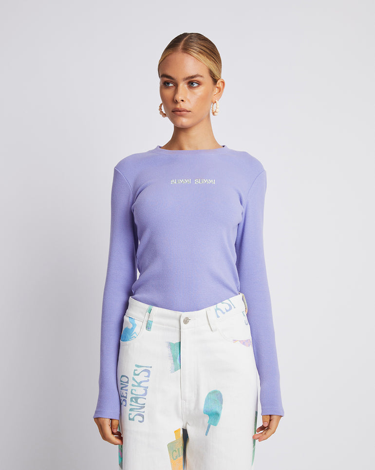 Summi Summi Long Sleeve Top Lilac