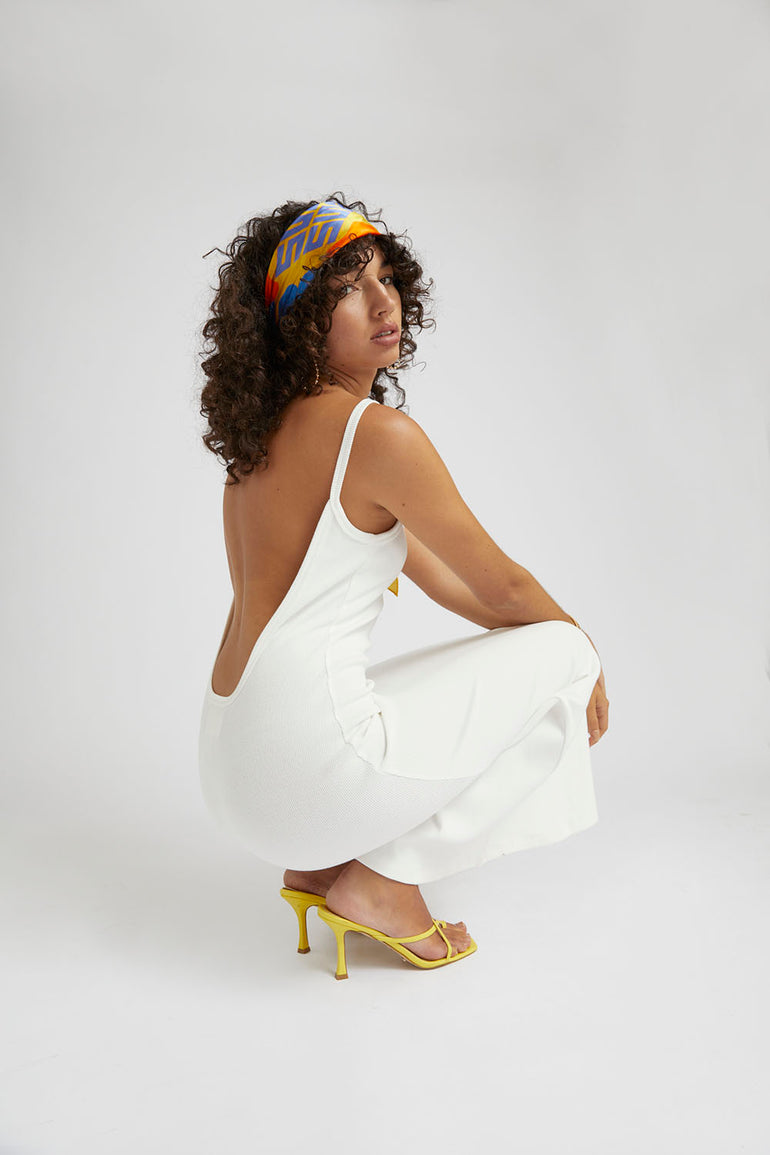 Summi Summi Backless Maxi Dress White Sand