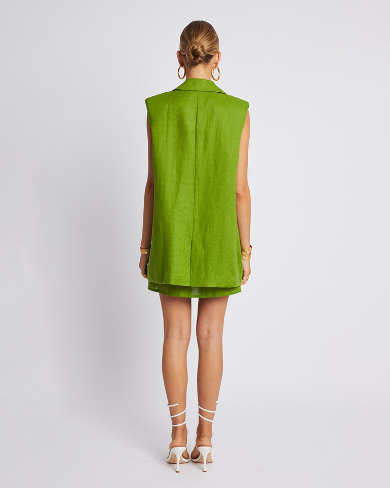 Summi Summi Sleeveless Blazer Olive