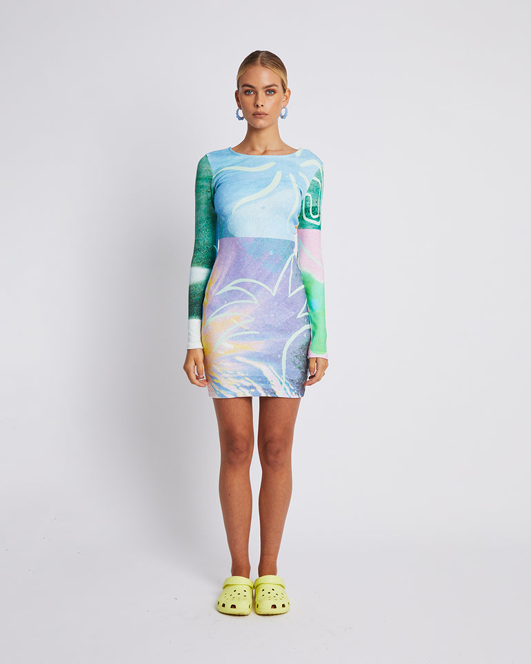 Summi Summi Long Sleeve Mini Dress Hypnotic