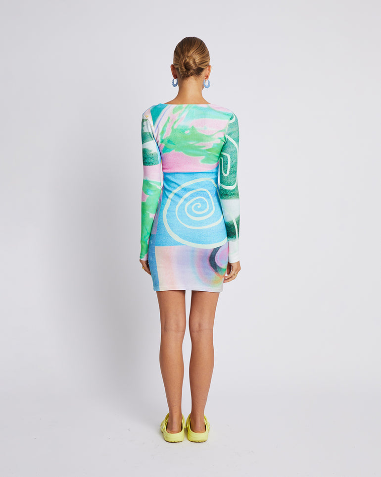 Summi Summi Long Sleeve Mini Dress Hypnotic