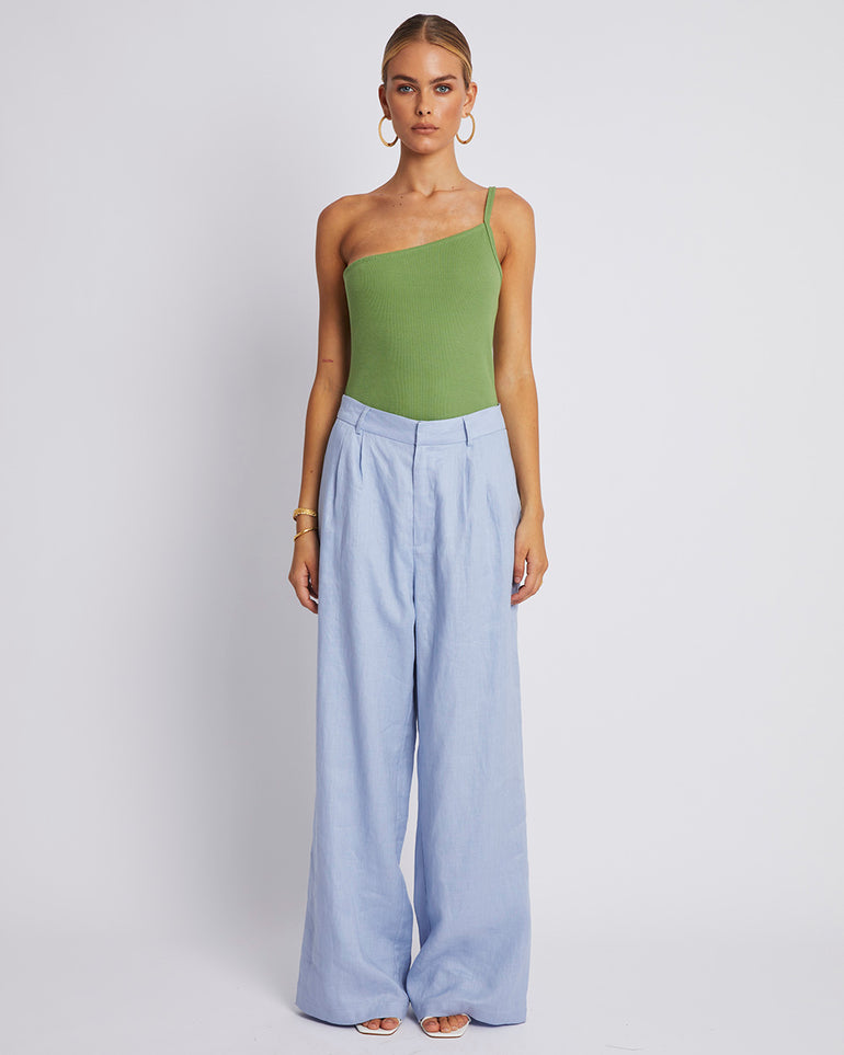 Summi Summi One Shoulder Bodysuit Olive