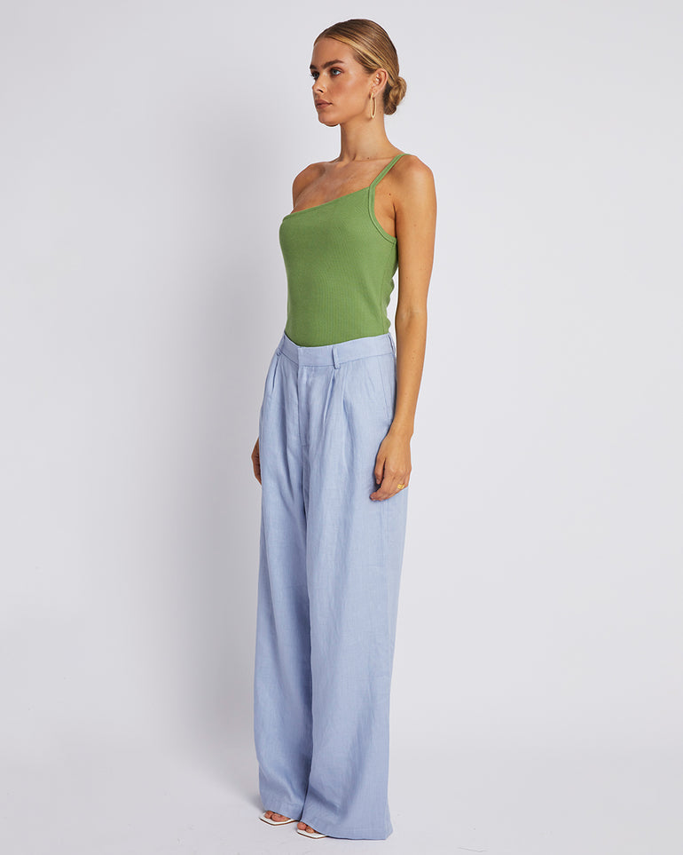 Summi Summi One Shoulder Bodysuit Olive
