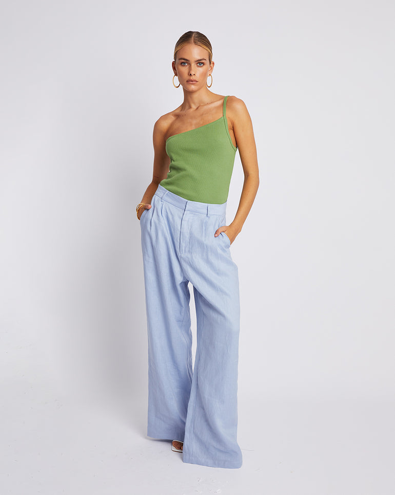 Summi Summi One Shoulder Bodysuit Olive