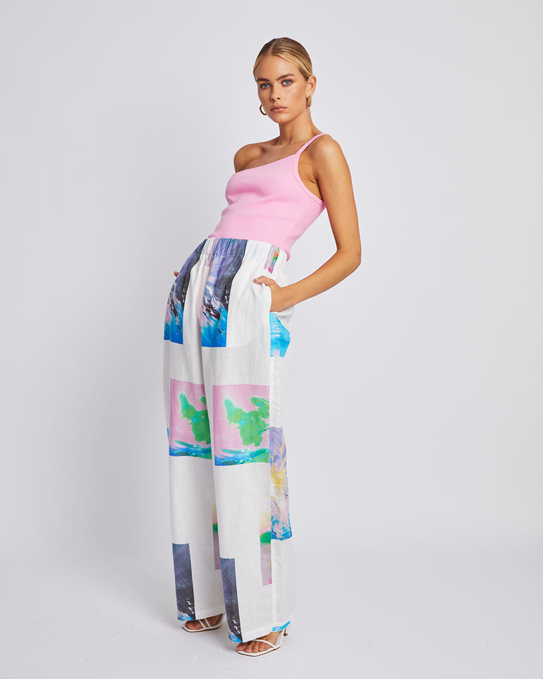 Summi Summi One Shoulder Bodysuit Candy Pink