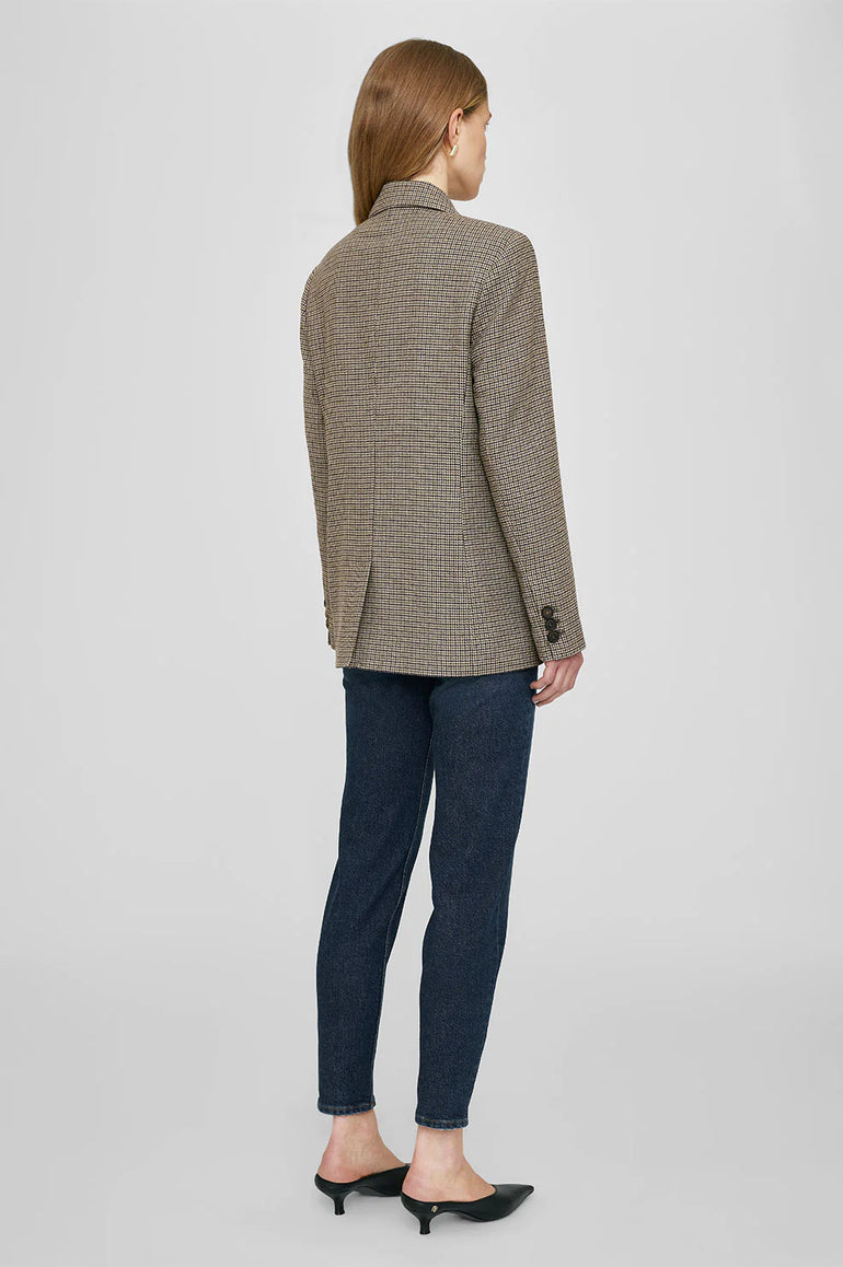 Anine Bing Madeleine Blazer Mini Houndstooth