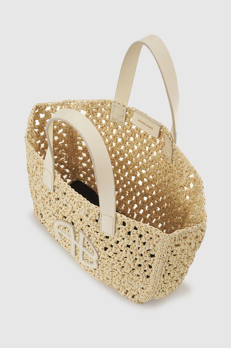 Anine Bing Small Rio Tote Cream