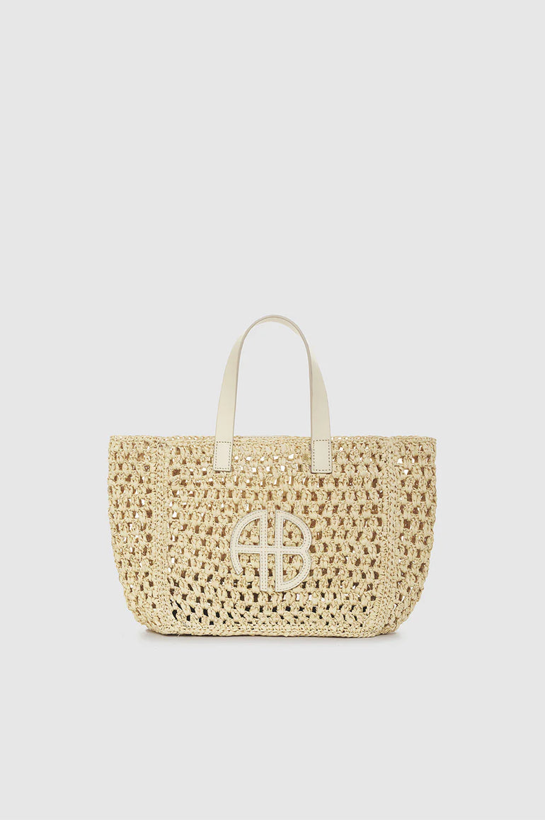 Anine Bing Small Rio Tote Cream