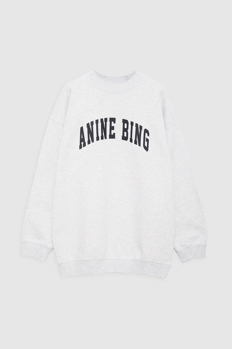 Anine Bing Tyler Sweatshirt Heather Grey With Black