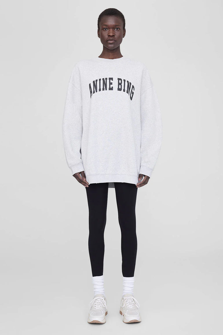 Anine Bing Tyler Sweatshirt Heather Grey With Black