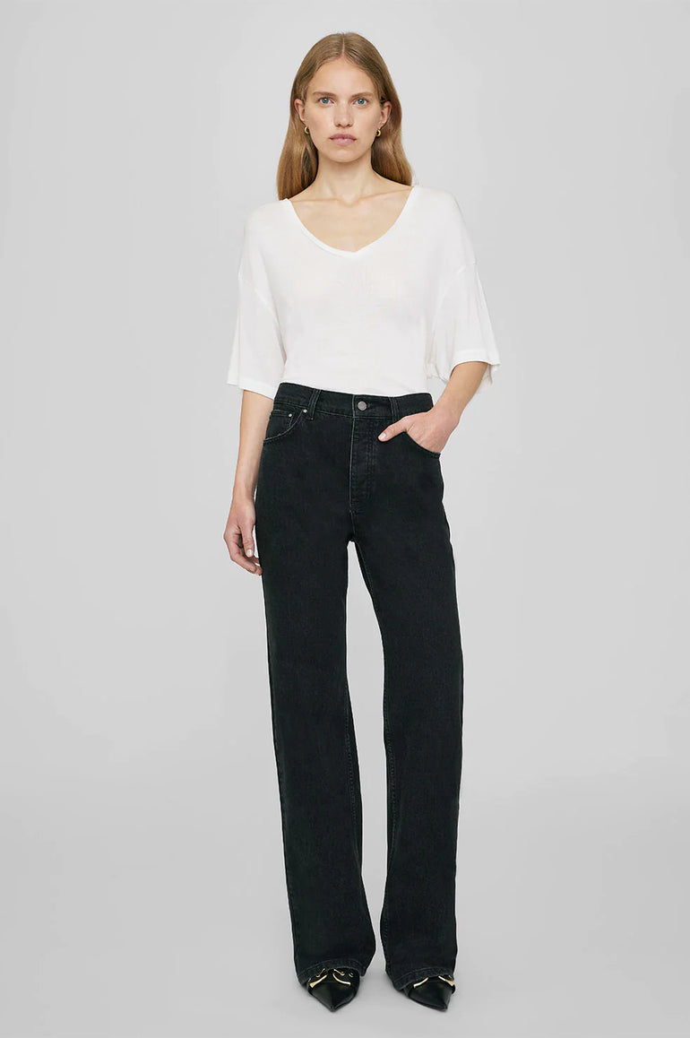 Anine Bing Vale Tee Off White Cashmere Blend