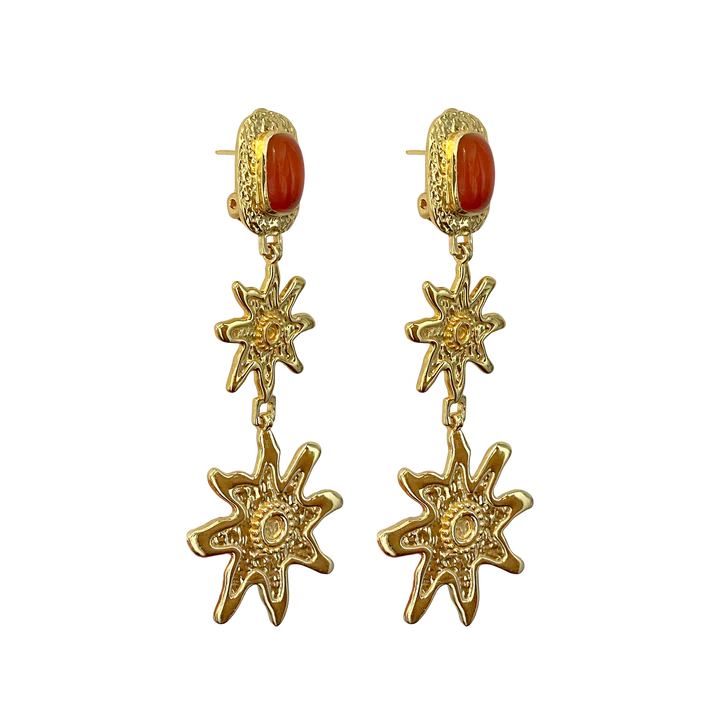 Mountain & Moon Allegra Earrings Red Onyx