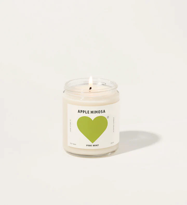 Pinkmint Apple Mimosa Soy Candle 220g