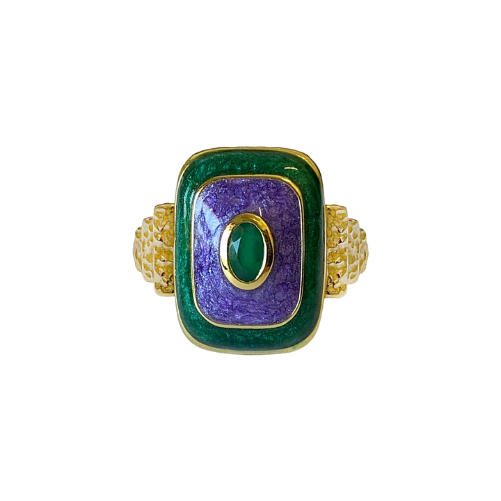 Mountain & Moon Diana Ring Green Onyx