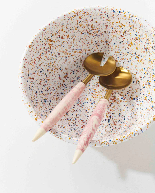 Kip&Co Pink Marble Salad Servers
