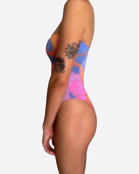 Summi Summi Strapless One Piece Melted Blooms