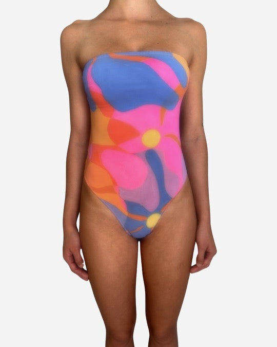 Summi Summi Strapless One Piece Melted Blooms
