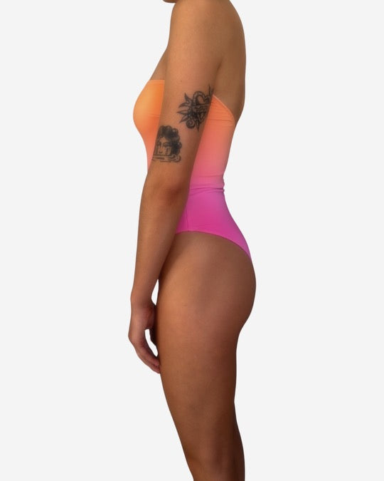 Summi Summi Strapless One Piece Sunset Fade