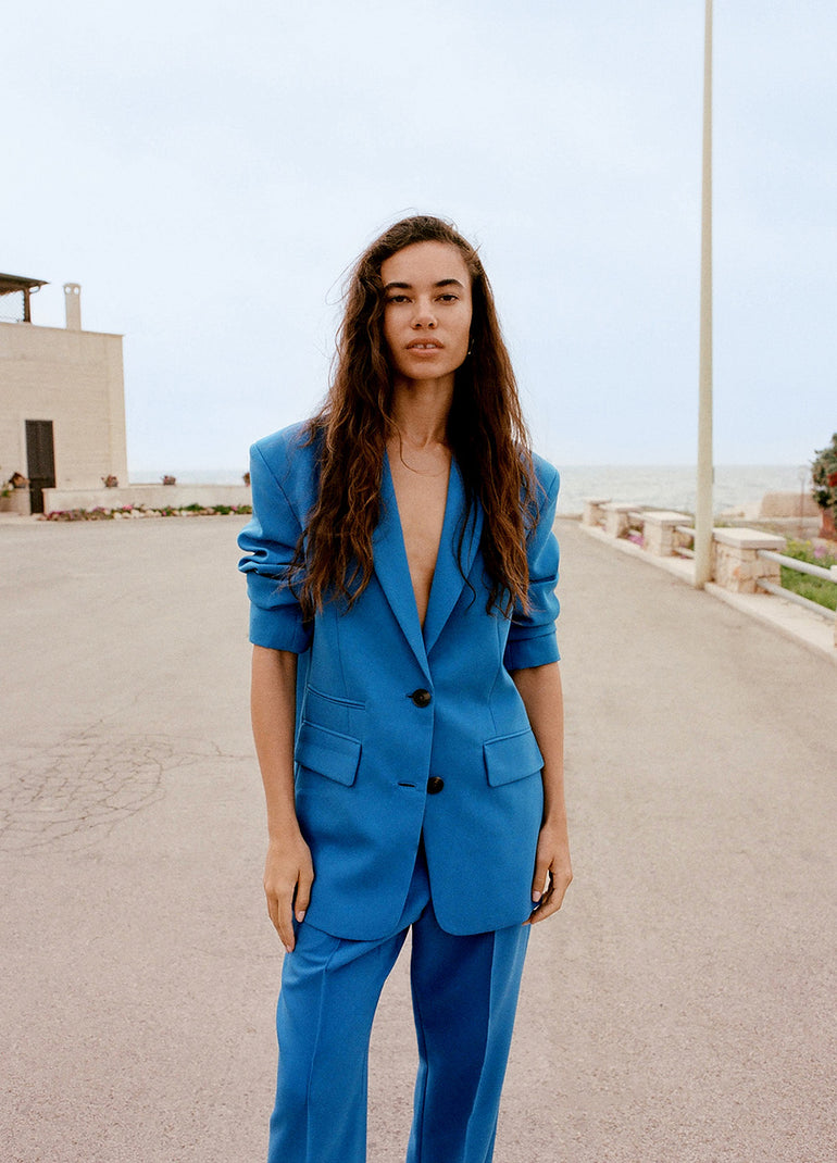 Shona Joy Irena Oversized Blazer Cobalt