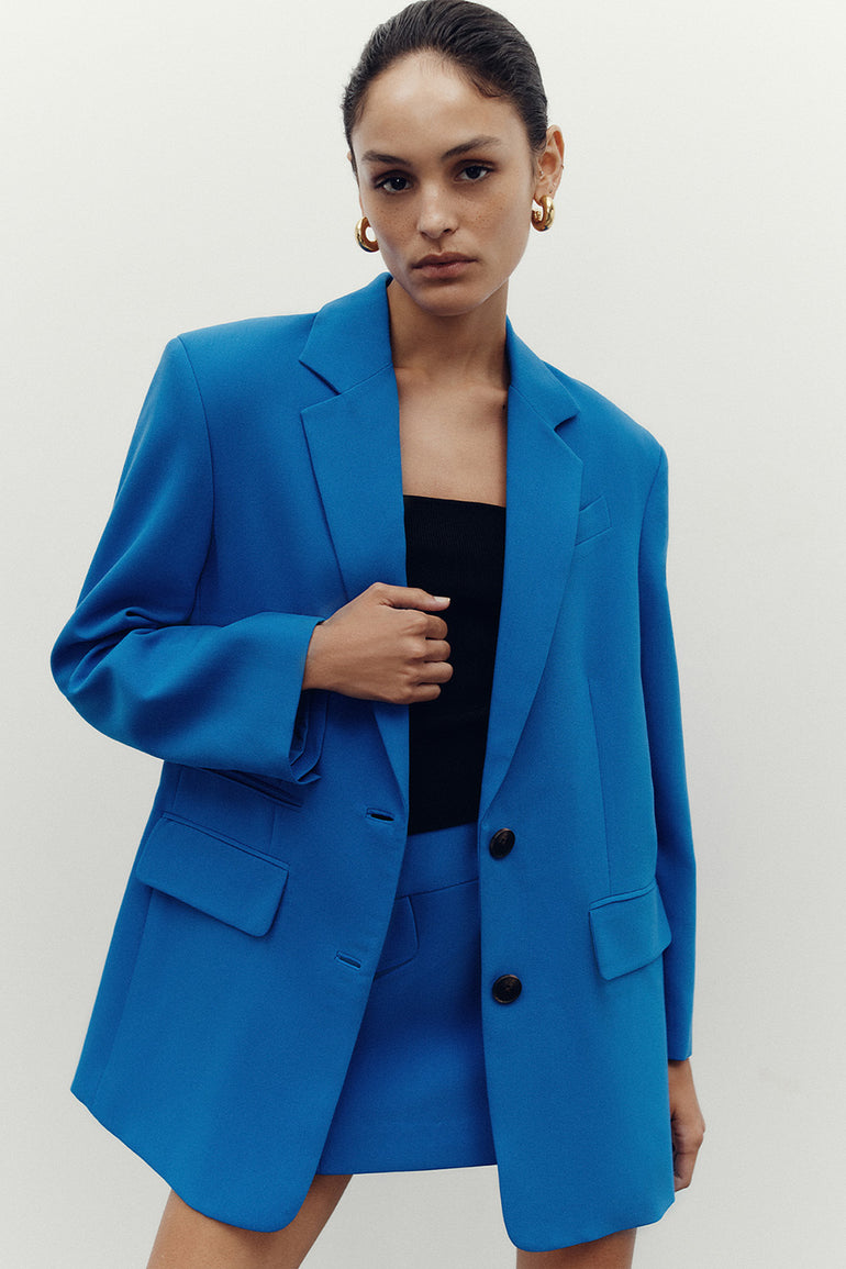 Shona Joy Irena Oversized Blazer Cobalt