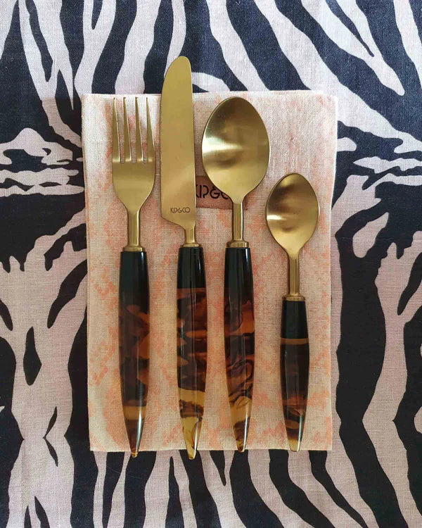 Kip&Co Smokey Amber Cutlery Set Of 8