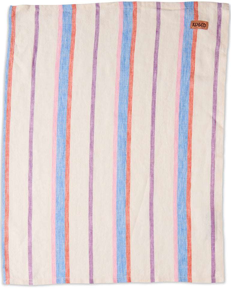 Kip&Co Maldives Stripe Linen Tea Towel