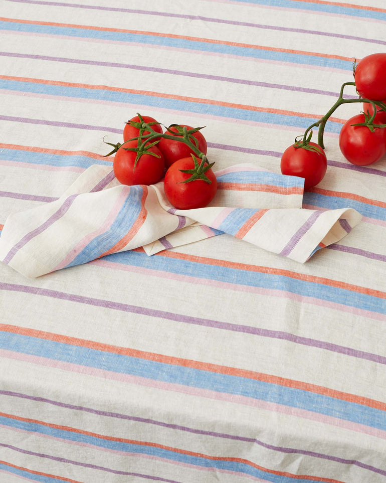 Kip&Co Maldives Stripe Linen 4P Napkin Set
