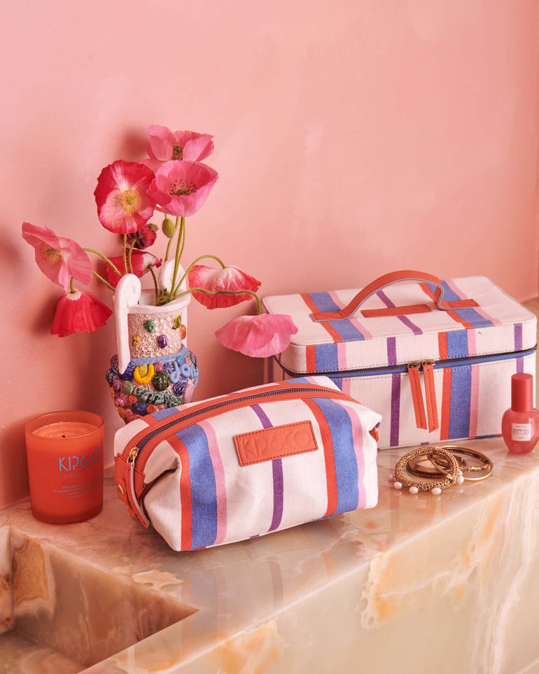 Kip&Co Maldives Stripe Toiletry Bag