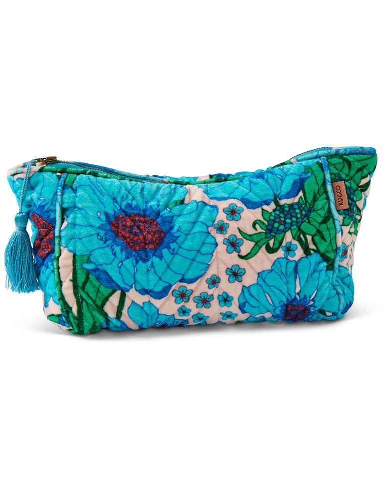 Kip&Co Tumbling Flowers Velvet Toiletry Bag