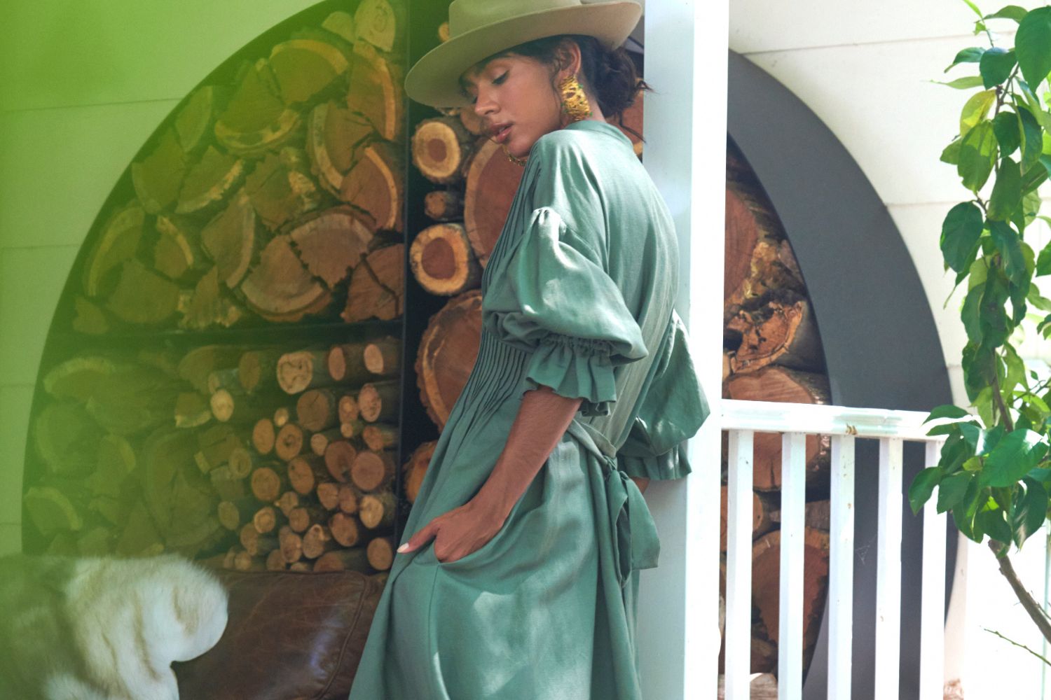 La Bohème Girls Poppy Maxi Dress Khaki