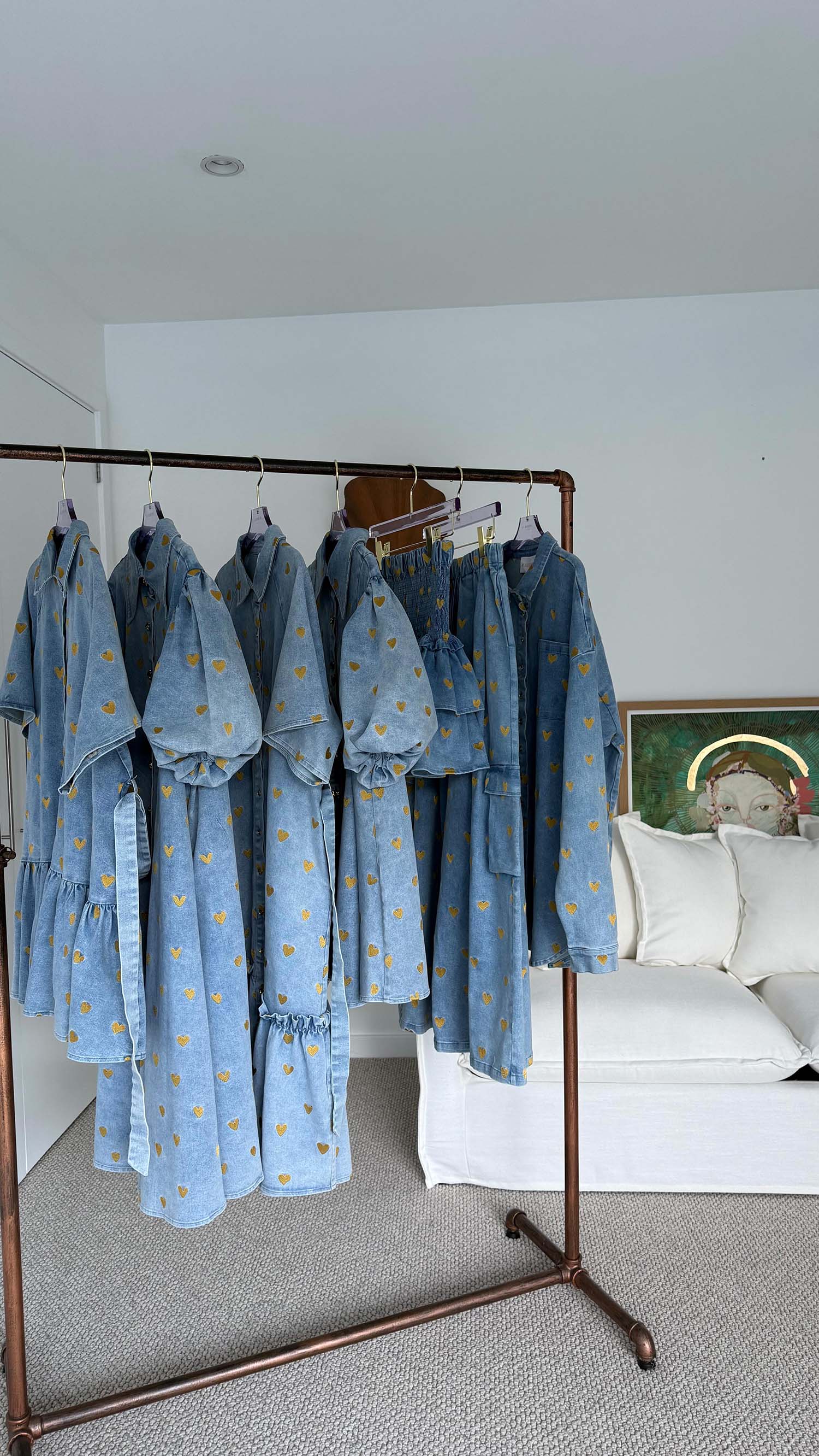 La Boheme Denim Hearts