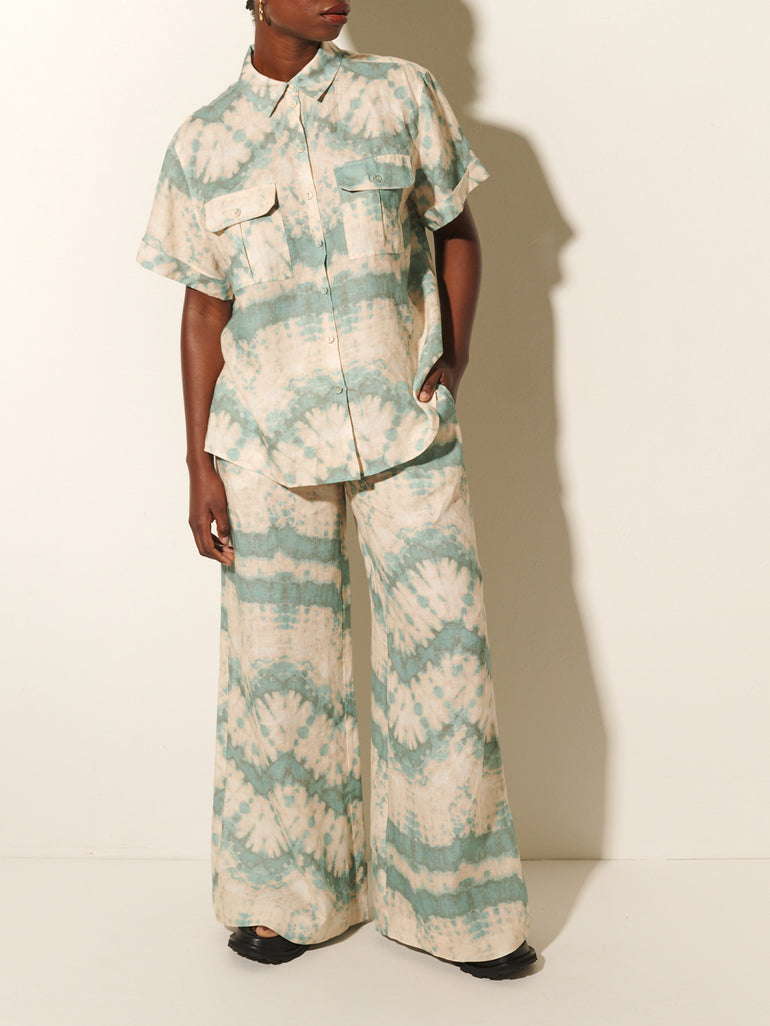 Kivari Mirage Shirt Green Tie Dye