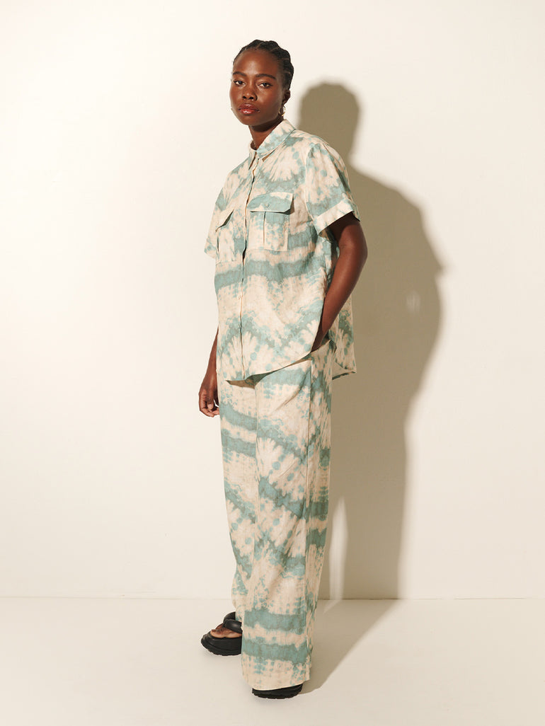 Kivari Mirage Shirt Green Tie Dye
