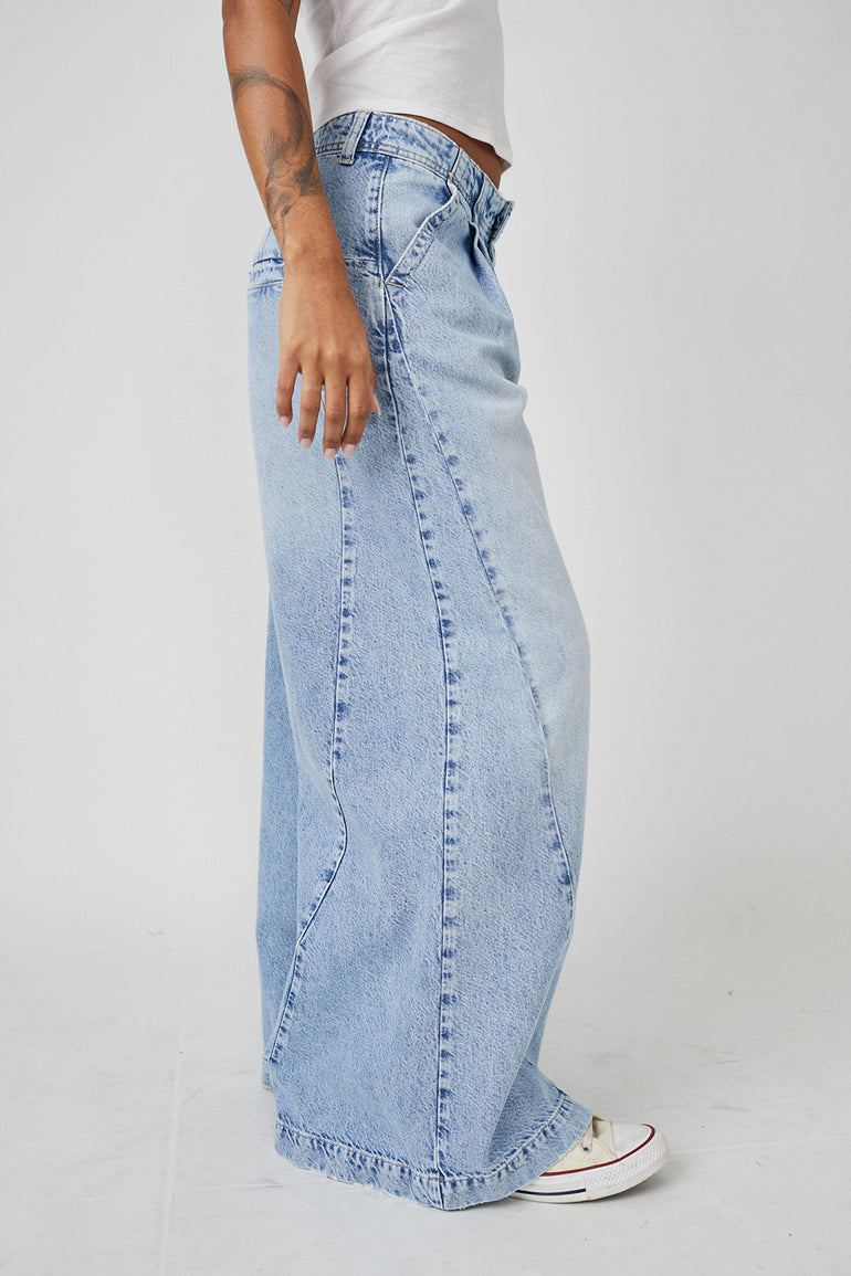 Free People Equinox Denim Trouser Open Sky