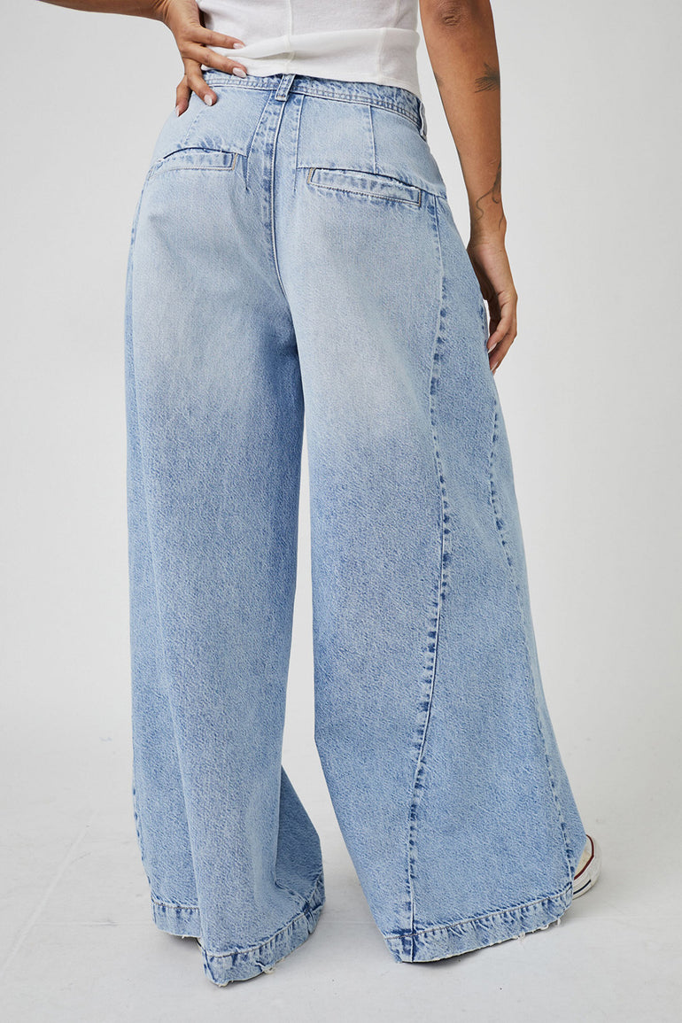 Free People Equinox Denim Trouser Open Sky