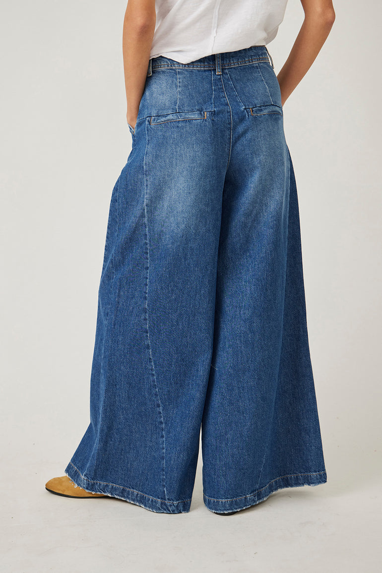 Free People Equinox Denim Trouser Lake Life