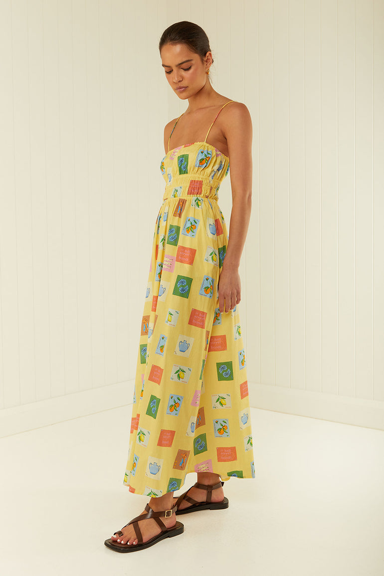 Palm Noosa West Dress Yellow Emblem