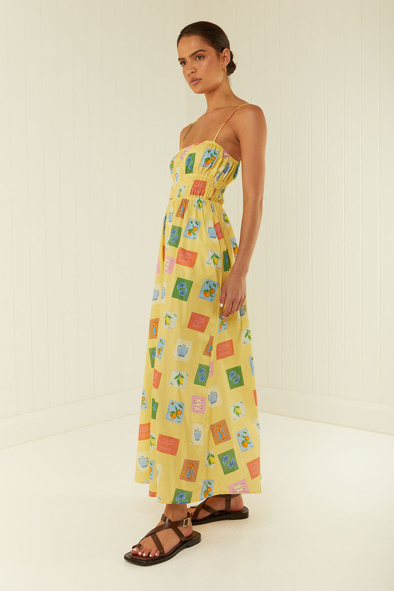 Palm Noosa West Dress Yellow Emblem