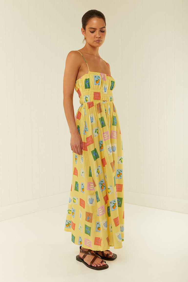 Palm Noosa West Dress Yellow Emblem