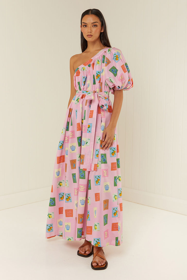 Palm Noosa Lotus Maxi Dress Pink Emblem