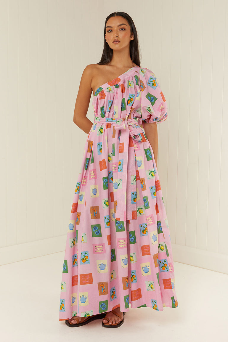 Palm Noosa Lotus Maxi Dress Pink Emblem