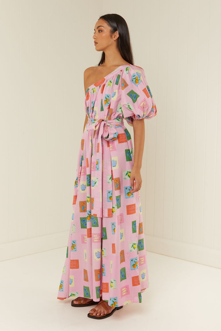 Palm Noosa Lotus Maxi Dress Pink Emblem