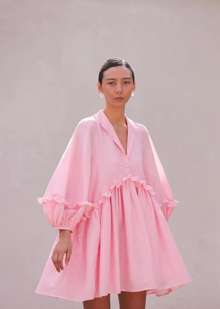 Morton Mac Ottilie Dress Bonica Rose