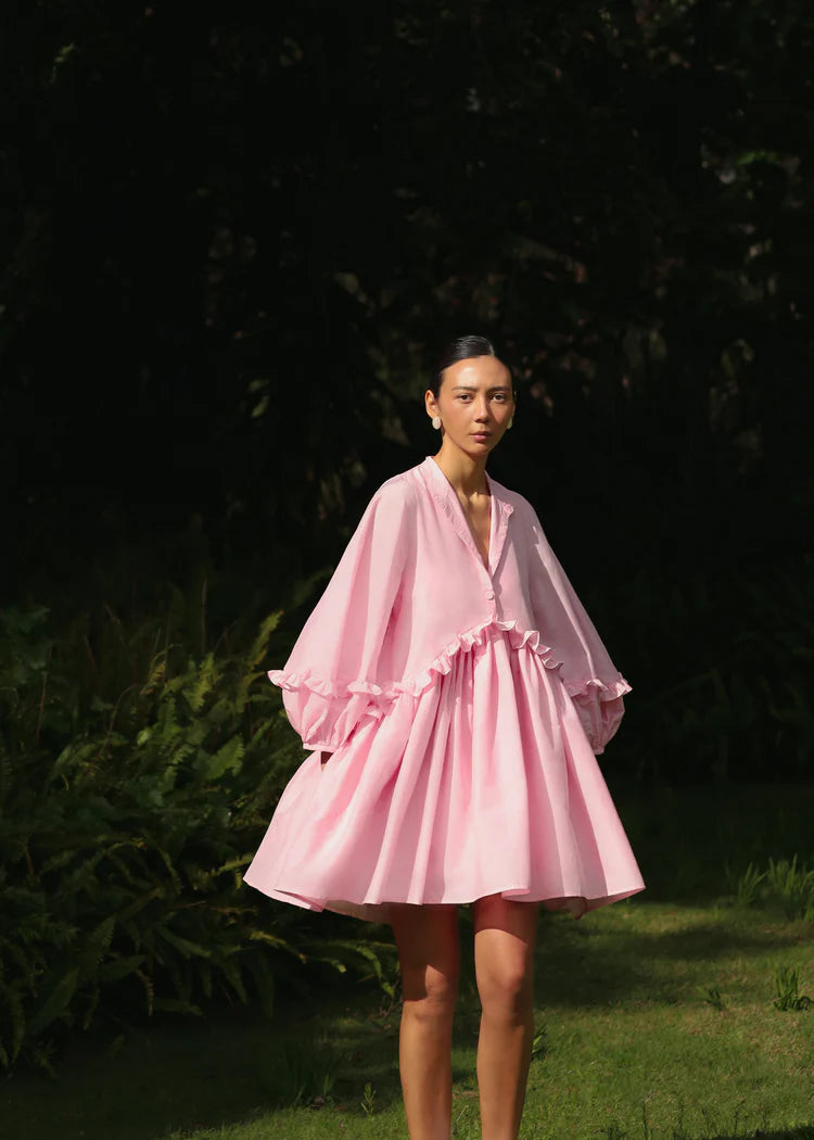 Morton Mac Ottilie Dress Bonica Rose